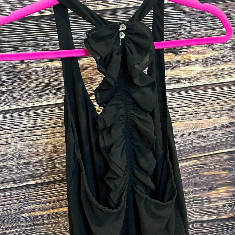 Vizio Black Ruffled T-Back - Picture 5 of 5